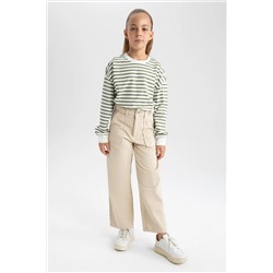 Defacto Kız Çocuk Wide Leg Geniş Paça Pamuklu Pantolon A4867A823AU