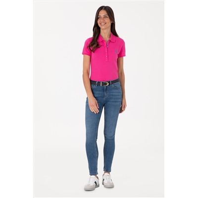 Kadın Pembe Basic Polo Yaka Tişört