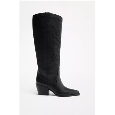 Knee-high cowboy boots