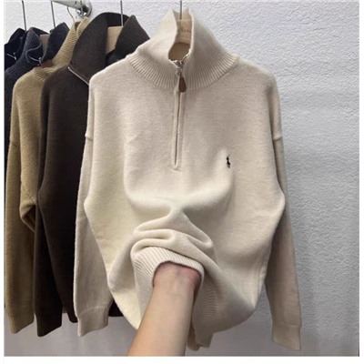 Теплый свитер на молнии в стиле Pol*o Ralp*h Laure*n