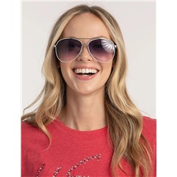 LADIES CLASSIC METAL RIM AVIATOR SUNGLASSES