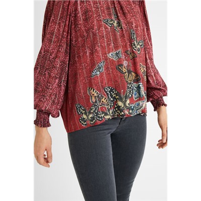Blusa viscosa mariposas