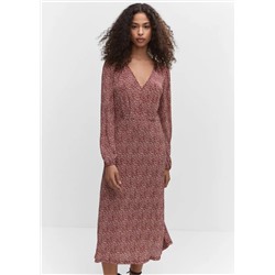 Vestido estampado textura -  Mujer | MANGO OUTLET España