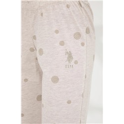 Kadın Bej Melanj Pijama Takımı