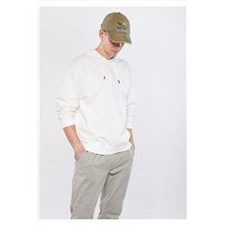 Mavi Kapüşonlu Beyaz Basic Sweatshirt 0610062-70057