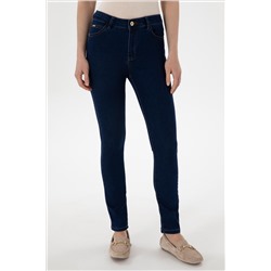 Kadın Koyu Mavi Toothpick Fit Jean Pantolon