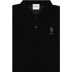 Erkek Çocuk Siyah Basic Polo Yaka Tişört