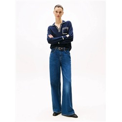 Женский тонкий пуловер с контрастной отделкой TOMMY HILFIGE*R ОРИГИНАЛ!