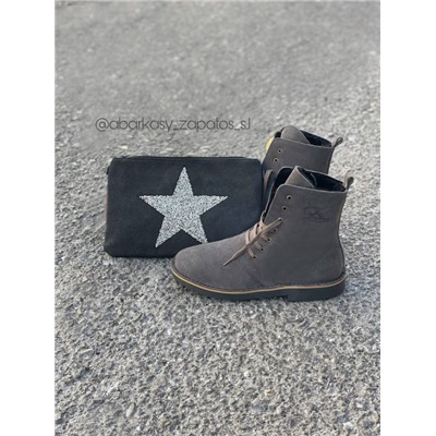 AB.Z. 27001/2 GRIS — С ДВОЙНЫМИ ШНУРКАМИ+GLITTER ESTRELLA