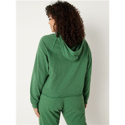 SUMMER LOUNGE COTTON ZIP-UP HOODIE