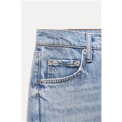 ZW COLLECTION STRAIGHT COATED-EFFECT MID-WAIST JEANS