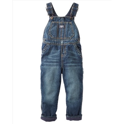 Fleece-Lined Denim Overalls