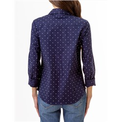 DOT PRINT LONG SLEEVE POPLIN SHIRT