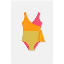Dagi Sarı - Pembe Parçalı Kruvaze Mayo 22SG38405GB_SR_PEM