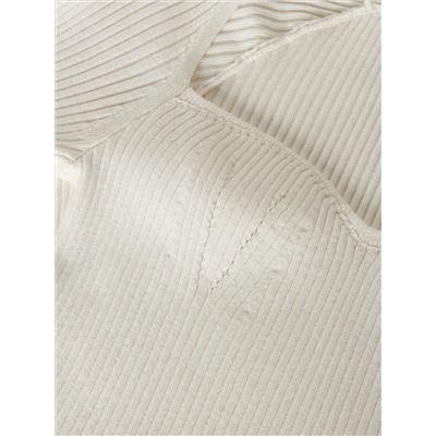 Strickkleid mit Gestreifter Struktur