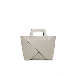 Bolso de piel y neceser Rita Gris claro