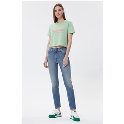 Lee Cooper Britney Kadın Bisiklet Yaka T-shirt Yeşil 222 LCF 242006