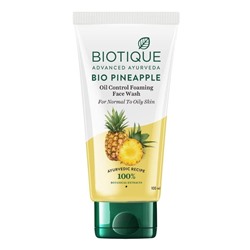 BIOTIQUE Pineapple Oil Control Foaming Face Wash Гель для умывания для жирной кожи с мякотью ананаса 100мл
