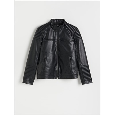 Bikerjacke mit Stehkragen