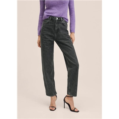 Vaqueros tapered tiro alto -  Mujer | MANGO OUTLET España