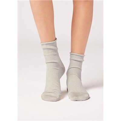 Kurze Socken mit Glitzer für Mädchen