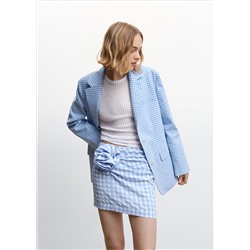 Falda cuadro vichy flor