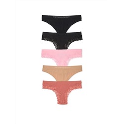 VICTORIA'S SECRET 5-Pack Seamless Thong Panties