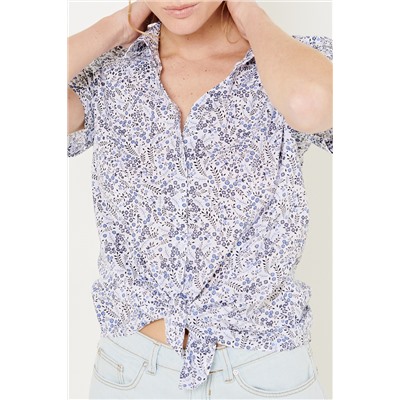 Camisa Blanco y azul