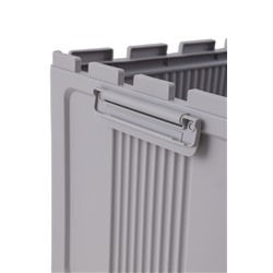 Davin 4 Katlı Portatif Kapaklı Dolap - Soft Gri