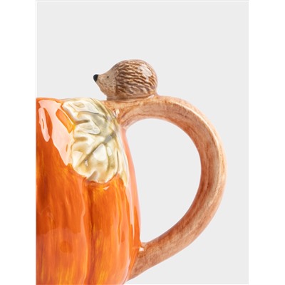 Кружка, 340 мл, керамика, оранжевая, Тыква, Bright pumpkin