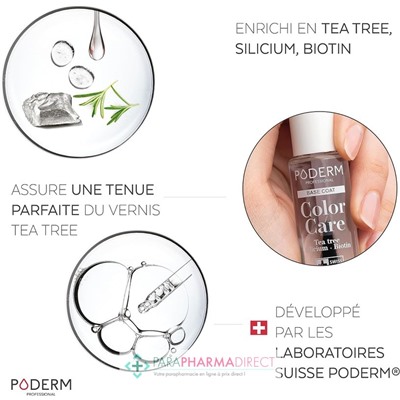 Poderm Vernis Tea Tree Color Care Base Coat n°055 8ml