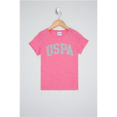 Kız Çocuk Pembe Bisiklet Yaka Tişört