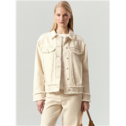 Джинсовая куртка oversize с бахромой, N081/dearsi