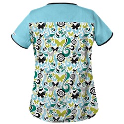 UA Flutter Flattery Black Scrub Top