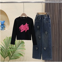 Комплект из футболки и джинсы  Материал: хлопок