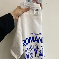 Хлопковая свободная футболка унисекс