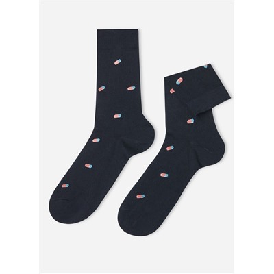 Kurze Herrensocken mit Büromuster