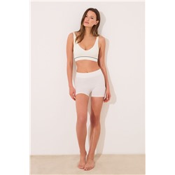 Sujetador seamless canalé blanco