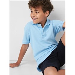 Short sleeve pique polo