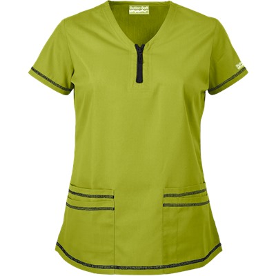 Butter-Soft Scrubs by UA™ Short Sleeve 4-Pocket Top w/ Zipper Trim