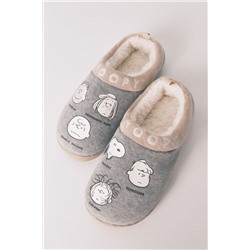 Zapatillas casa gris Snoopy