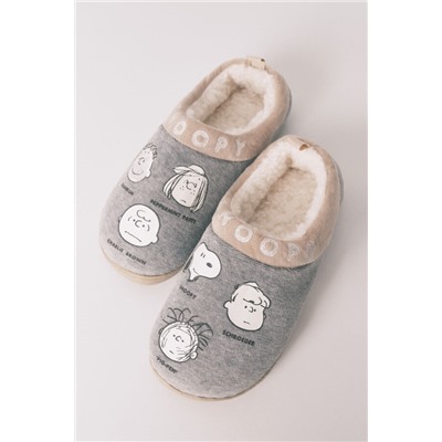Zapatillas casa gris Snoopy