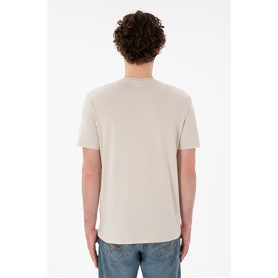 Erkek Regular Fit  V Yaka Taş Basic Tişört