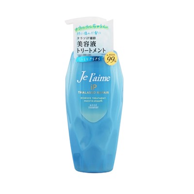 KOSE Кондиционер для волос Jelaime IP THALASSO REPAIR бессиликоновый разглаживающий, цитрусово-цветочный аромат, диспенсер с дозатором 480 мл