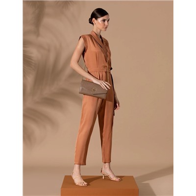 Kahverengi Comfort Fit Dokuma Tulum