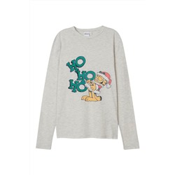 Camiseta Garfield Gris claro jaspeado