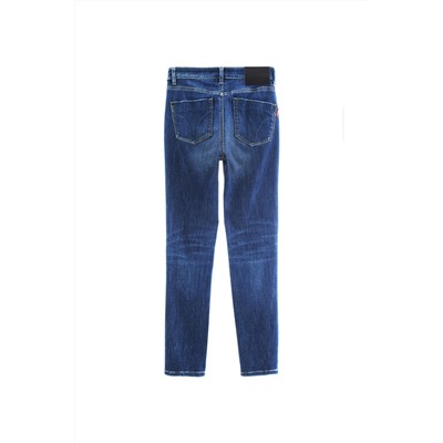 Vaquero slim de tiro alto Azul marino