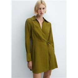 Vestido cruzado lazo