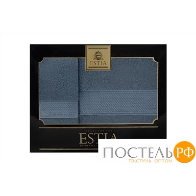 Estia МАРТОС голуб К-т Полотенец  50х80/70х130, 2 пр., 100% хлопок, 450 гр/м2