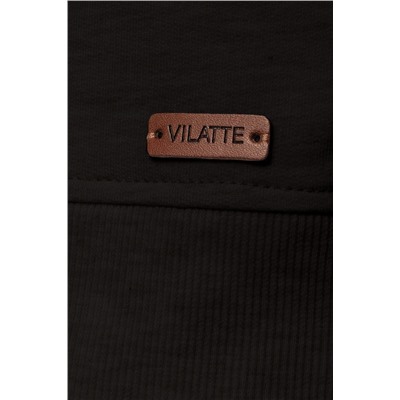 Джемпер с авторским принтом из легкого футера VILATTE #1026801